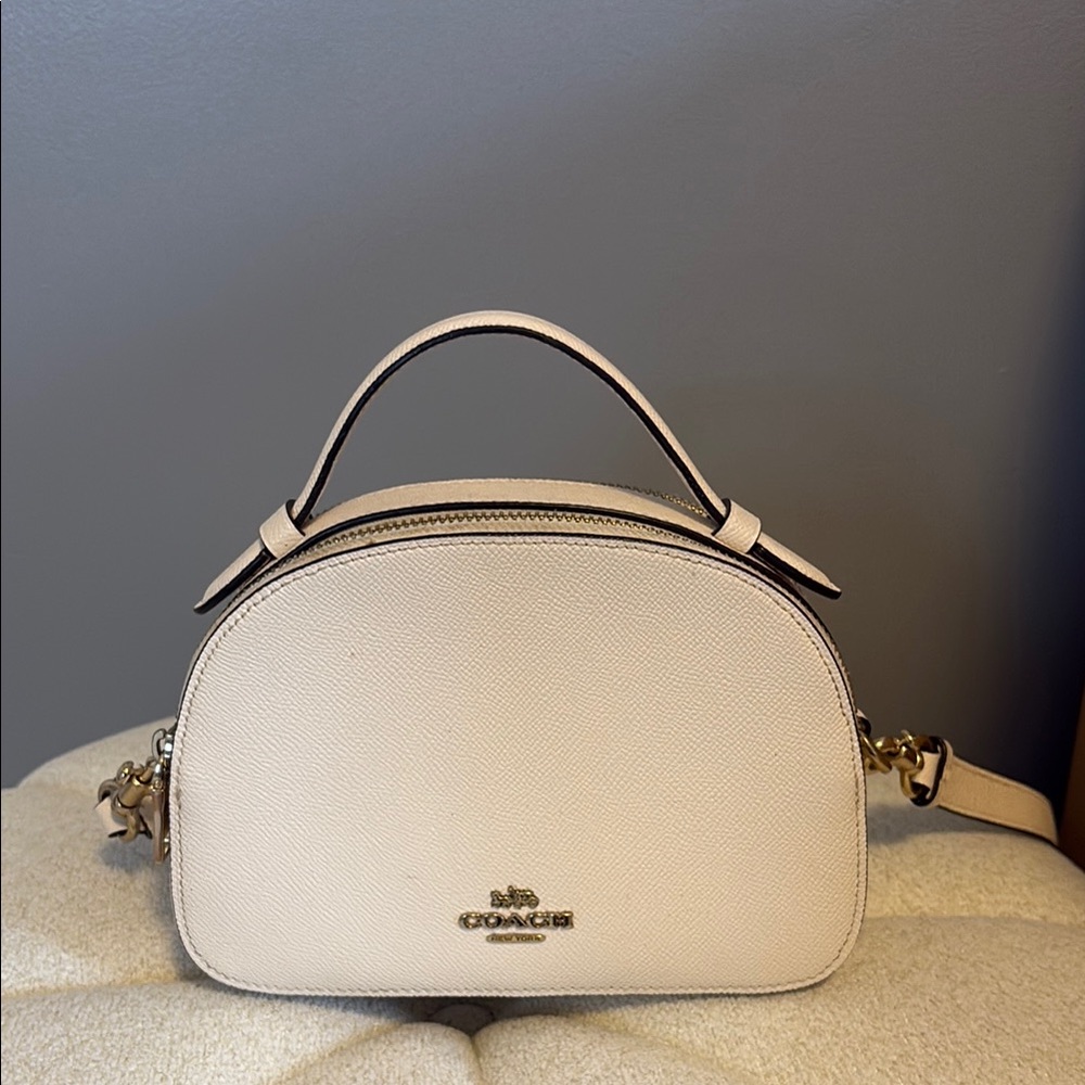 Coach Cream Crossbody Bag with Gold Hardware